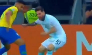 TRULLOS KEQ KUNDËRSHTARËT/ Ja si Messi "tërbon" dy brazilianët me lëvizjet "magjike" (VIDEO)