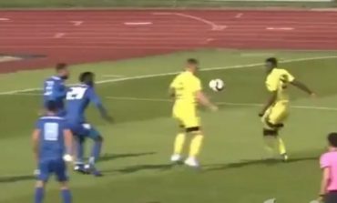 VENTSSPILS-TEUTA/ Pas 5 minutash lojë, sulmuesi Serihiçuk zhbllokon sfidën me një super gol (VIDEO)