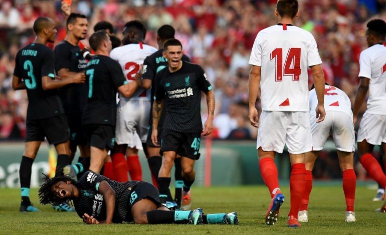 DALIN PAMJET/ Ndërhyrje horror e lojtarit të Sevillës ndaj 18-vjeçarit të Liverpoolit
