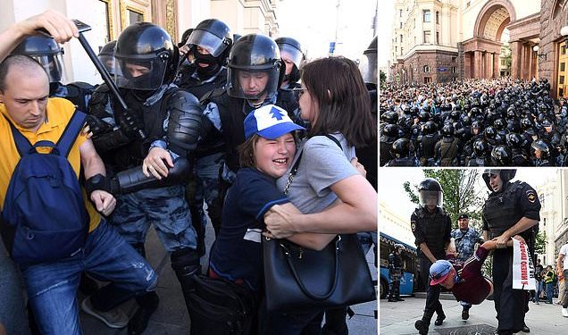 DALIN FOTOT/ Putin me dorë të hekurt, mbi 1,000 persona u arrestuan në protestën më të madhe kundër…