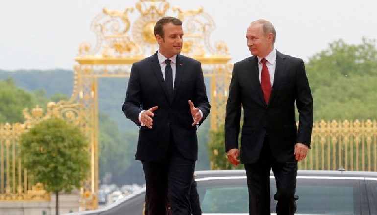TAKIMI/ Macron-Putin, tryezë e shtruar bisedimesh për Ukrainën, Iranin dhe Sirinë