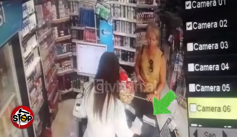 “NUK NDALET SKIFTERJA”/ Shihni si gruaja nga Tirana vjedh paratë në supermarket (VIDEO)