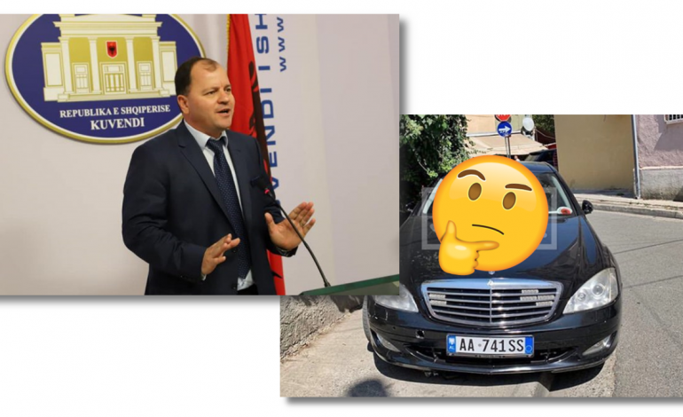 FOTOLAJM/ Lefter Maliqi hip makinën mbi trotuar dhe parkon kundravajtje, si kamuflohet para Policisë