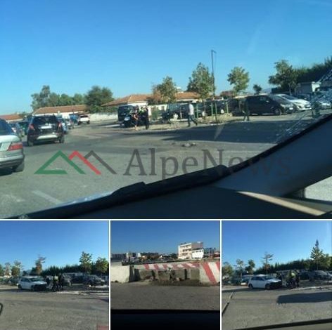 AKSIDENT TE “SHQIPONJA” NË TIRANË/ Makina “PËRPLASET” me bllokun e betonit (FOTO)