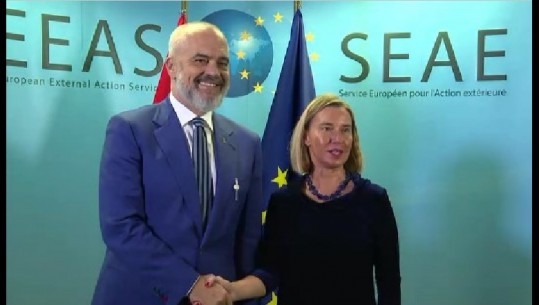 NEGOCIATAT/ Kryeministri Edi Rama takon në Bruksel Federica Mogherinin (VIDEO)