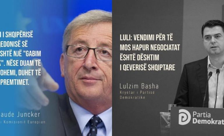 SHTYRJA E NEGOCIATAVE/ Rama vazhdon “luftën” e citimeve, i përgjigjet Bashës me fjalët e Juncker: Gabim historik