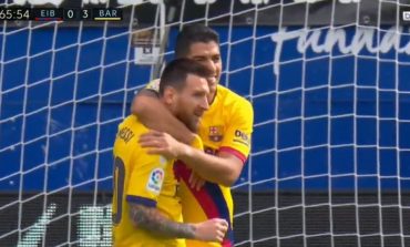 GRIEZMANN-MESSI-SUAREZ/ Barcelona gjen tredhëmbshin e frikshëm, ja goli i "el pistoleros" (VIDEO)