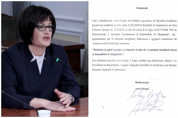 PAS BETIMIT TE NOTERI/ Arta Vorpsi shkon në Kushtetuese. Sqaron pozicionin: Jam këtu si …