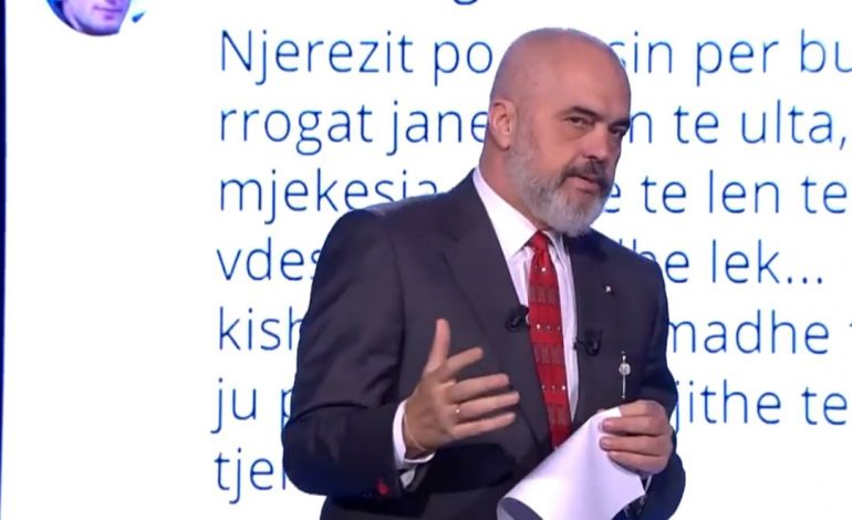 NJERËZIT DUAN PUNË NË SHTET/ Rama: Mjekësia ka ndryshuar, papunësia ka rënë…