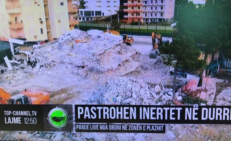 PAMJE NGA DRONI/ Dëmet e trërmetit tragjik, pastrohen inertet në Durrës