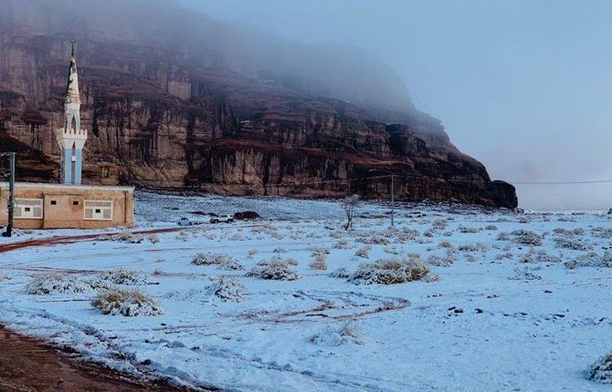E PAZAKONTË! Shkretëtira e Arabisë Saudite mbulohet nga dëbora (VIDEO)