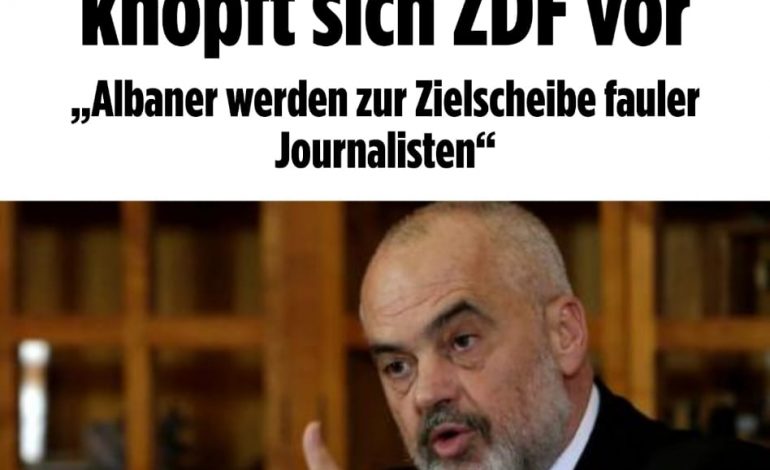 GAZETARI GJERMAN OFENDON SHQIPTARËT/ Rama reagon ashpër për “BILD”: Shprehje e turpshme që na lëndon, të kërkojë falje…