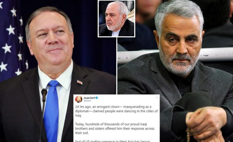 VRASJA E GJENERALIT/ Ministri i Jashtëm iranian shpërthen ndaj homologut të tij amerikan: Klloun arrogant!