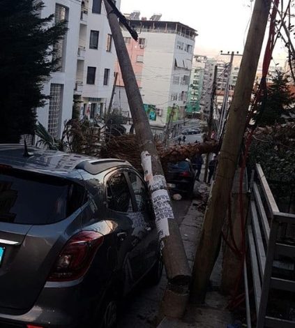 ZYRTARE/ Të gjitha dëmet e shkaktuara nga furtuna e pazakontë në Tiranë. Pemë të rrezuara, te plagosur dhe…