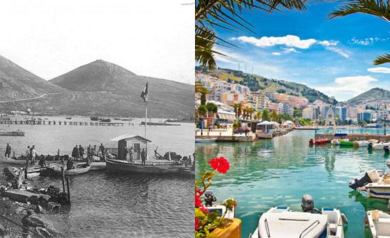 ZBULOHEN PAMJET/ Si dukej Saranda 100 vite më parë dhe si duket sot (I NJËJTI KËND FOTOGRAFIMI)