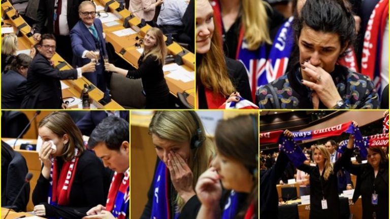 PE MIRATON MARRËVESHJEN PËR BREXIT/ Emocione në seancë, lot dhe gëzim (VIDEO)