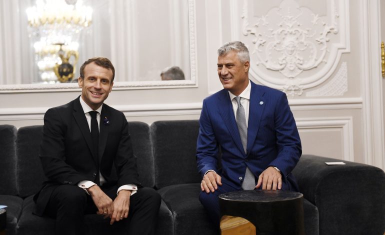 MACRON LETËR HASHIM THAÇIT/ “Kosova të pezullojë taksën, Serbia të ndalojë fushatën e çnjohjeve”