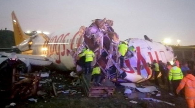 TURQI/ Avioni del nga pista dhe ndahet në tresh, 21 të plagosur (VIDEO)