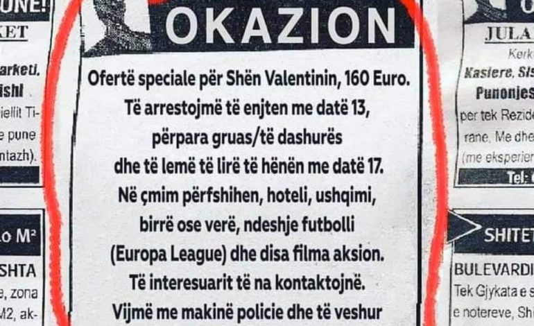 OKAZION/ Njoftimi që duhet ta lexojnë të gjithë meshkujt para “Shën Valentinit”!
