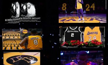 LOT...EMOCIONE... TRISHTIM/ Momenti kur Lakersat nderojnë legjendën Kobe Bryant (VIDEO)