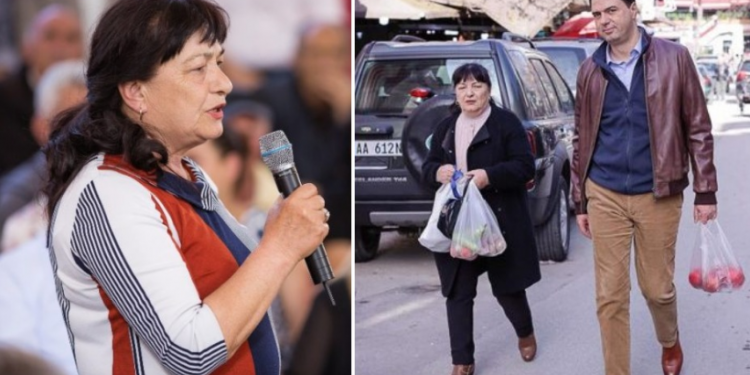 NGA FJALIMI NË “ÇADËR” TEK FOTOT ME SALIANJIN/ Kush është pensionistja “e rastësishme” e Bashës