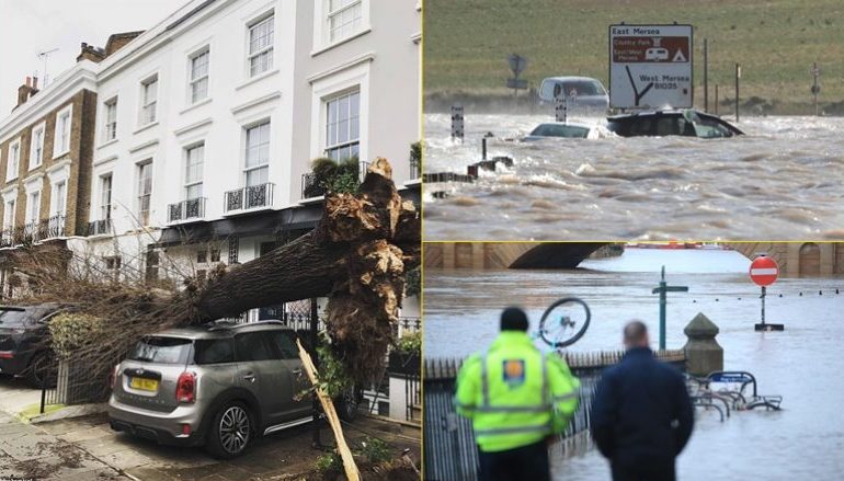 STUHIA “CIARA”/ Britania “nën pushtetin” e ujit dh erërave të forta, shënohen dy viktima (FOTO+VIDEO)