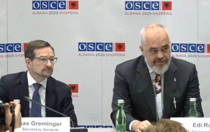KRYESIMI I OSBE-SË NGA SHQIPËRIA/ Greminger-Ramës: E filluat jashtëzakonisht mirë, vlerësojmë angazhimin tuaj personal