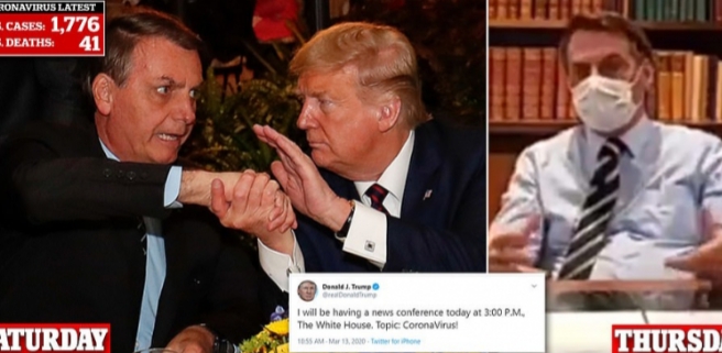 SHTRËNGOI DORËN ME TRUMP/ Presidenti i Brazilit rezulton pozitiv me koronavirus