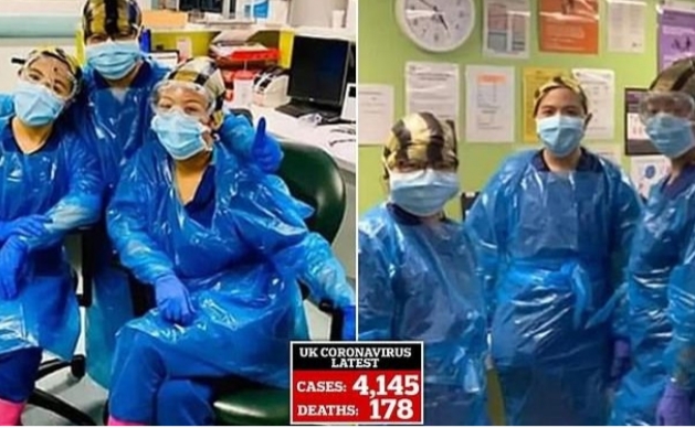 KORONAVIRUSI/ Në Britani spitalet mbipopullohen nga pacientët e infektuar, infermieret përdorin qese mbeturinash si… (FOTOT)