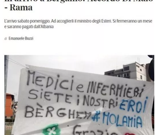 MARREVESHJA RAMA-DI MAIO/ Italia mirënjohëse ndaj Shqipërisë për ekipin e mjekëve