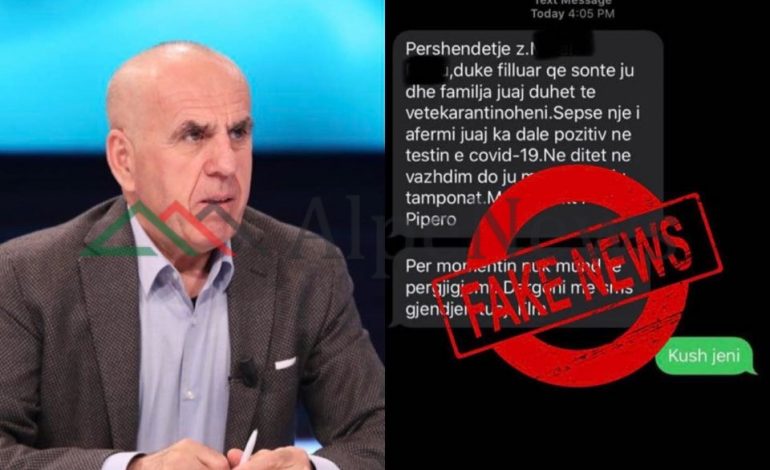“I AFËRMI JUAJ KA DALË POZITIV…”/ Ky mesazh që ju vjen në telefon nuk është nga doktor Pipero. Ja çfarë ka ndodhur