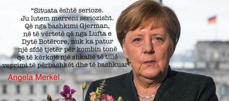 “SITUATA ËSHTË SERIOZE”/ Balla publikon mesazhin e Angela Merkel për COVID-19: Nuk ka pasur sfidë më të madhe pas Luftës II Botërore! (FOTO)