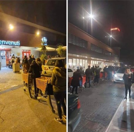 KORONAVIRUSI/ Italia në “shtetrrethim” nga epidemia, qytetarët e Romës zbrazin marketet dhe mbyllen në shtëpi