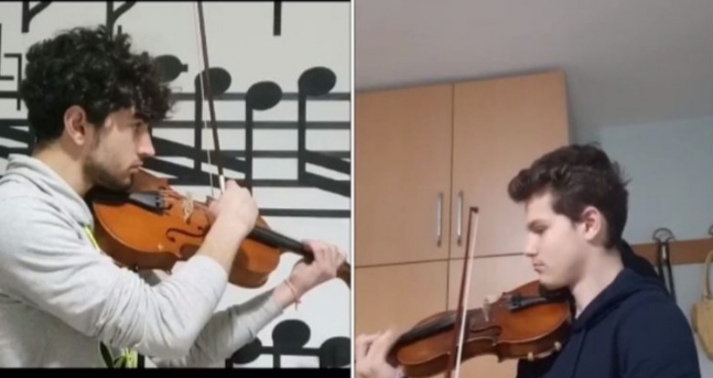 “MUZIKË, SHPRESË E GËZIM PËR JETËN”/ Orkestra e Harqeve të Liceut Artistik surprizon me videomesazhin e saj (VIDEO)