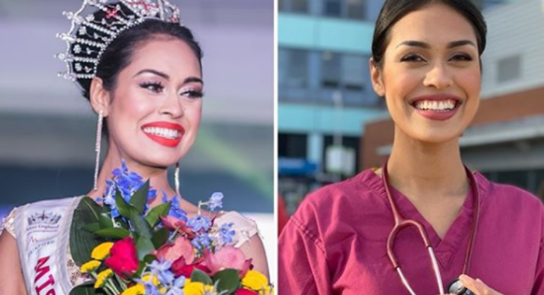 KORONAVIRUSI/ Miss Anglia heq kuroren dhe kthehet në punë si mjeke gjatë pandemisë së COVID-19
