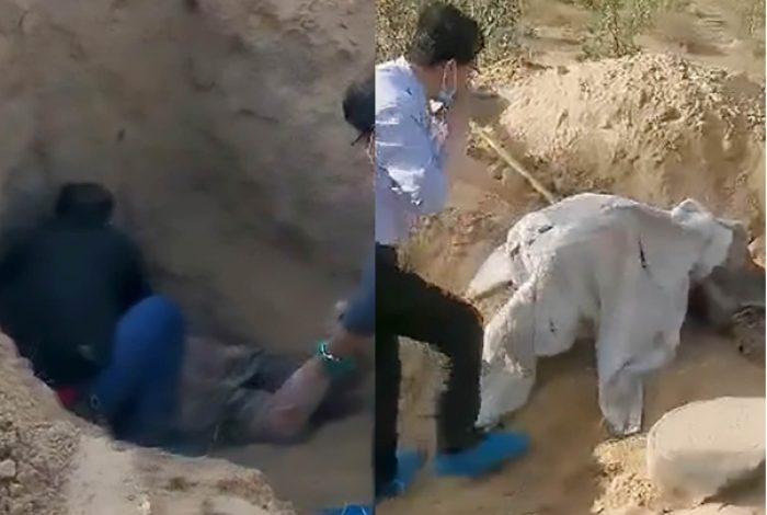 PAMJE TË RËNDA/ Momenti kur policia nxjerr të gjallë 79 vjeçaren e varrosur nga i biri (VIDEO)