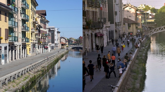 KORONAVIRUSI/ Italianët mësohen të qëndrojnë në radhë, nga 18 maji hapen baret dhe restorantet