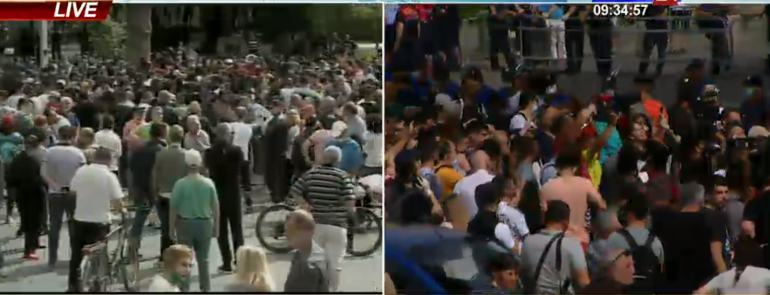 PAS SILVA CAKËS/ Policia shoqëron edhe ish-deputeten e LSI Floida Kërpaçi, protestuesit heqin barrierat