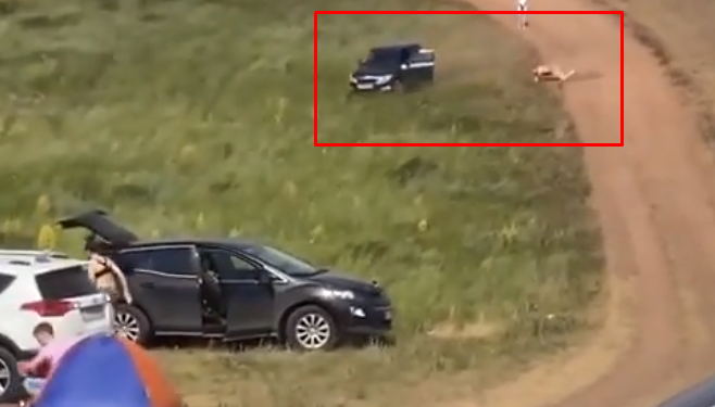VIDEOLAJM/ Harroi pa ngritur frenat e dorës, makina pa shofer zbret nga kodra dhe shkon drejt familjeve që po bënin piknik