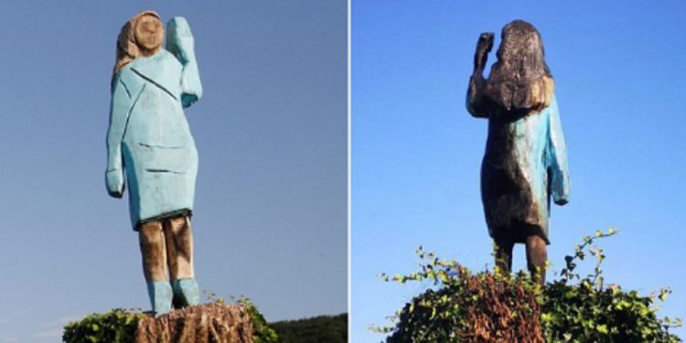 “DIGJET” ZONJA E APRË E SHBA/ Skulptura e Melania Trump sulmohet nga vandalët