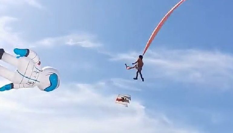 MOMENTE PANIKU/ Balona ngre disa metra në ajër një vajzë 3-vjeçare (VIDEO)