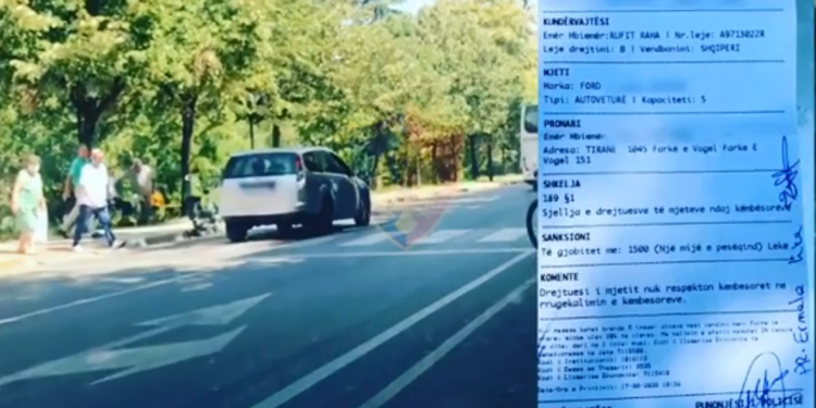GJOBITEN 35 SHOFERA NË TIRANË/ Nuk i dhanë përparësi këmbësoreve në vijat e bardha (VIDEO)