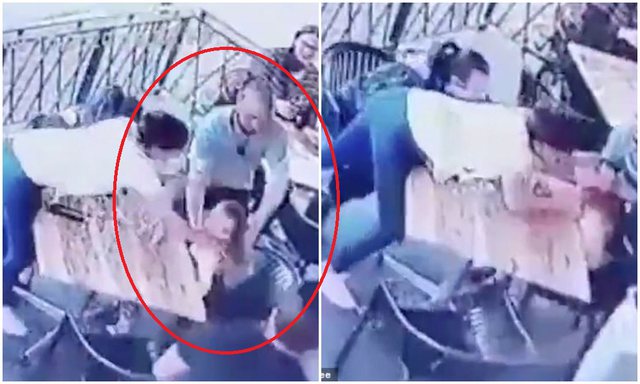 MOMENT I FRIKSHËM/ Tenton të rrëmbejë 4-vjeçaren në mes të restorantit në sy të nënës (VIDEO)