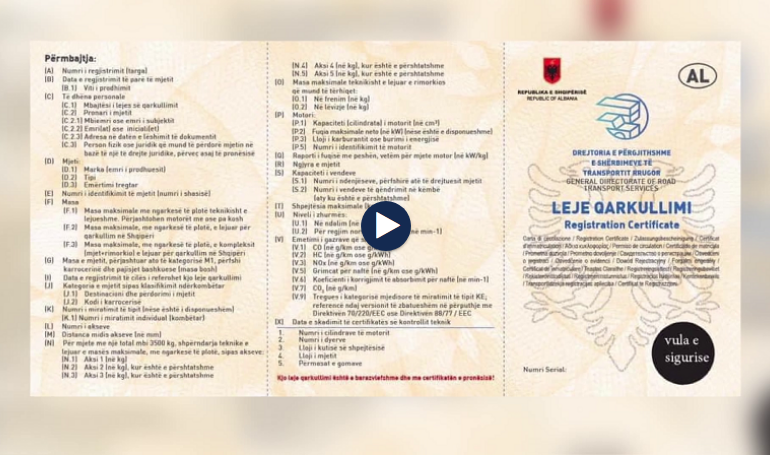 LEJA E RE E QARKULLIMIT/ Dokumentacioni thjeshtohet vitin e ardhshëm