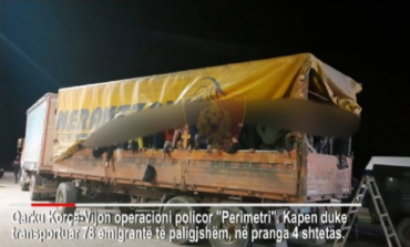 OPERACIONI "PERIMETRI"/ Transportonin 78 emigrantë me kamion, në pranga 4 persona në Korçë