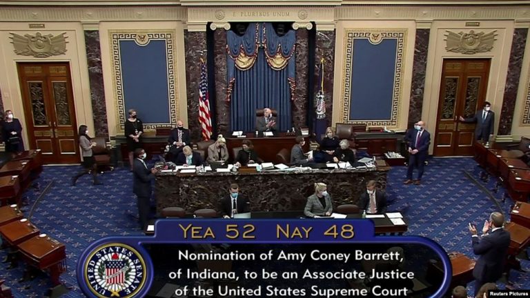 E ZGJODHI TRUMP/ Senati amerikan miraton emërimin e Gjyqtares Amy Coney Barrett në Gjykatën e Lartë