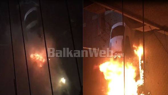 DEL VIDEO/ Ja momenti kur digjet “BMW X6” e biznesmenit të njohur në Pogradec