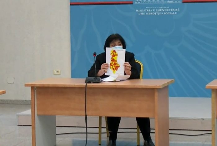 PUBLIKOHET HARTA/ Ja si është e ndarë Shqipëria në tre “ngjyra” në bazë të rasteve me COVID