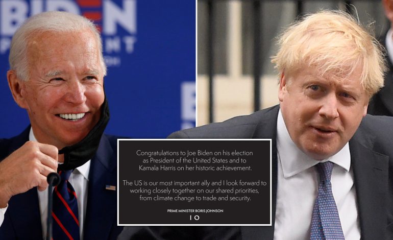 FITORJA E BIDEN/ Boris Johnson: SHBA aleati ynë më i rëndësishëm! Pres të punojmë ngushtë së bashku