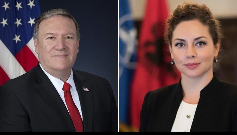 EMËRIMI I XHAÇKËS SI MINISTRE E JASHTME/ Reagon Pompeo: Kënaqësi, shpresojmë të punojmë për të zgjeruar lidhjet SHBA-Shqipëri